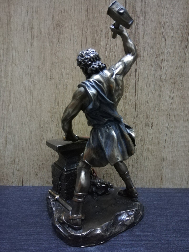 Hephaestus Statue: Greek God of Blacksmiths, Bronze Finish (8.66in) - Etsy