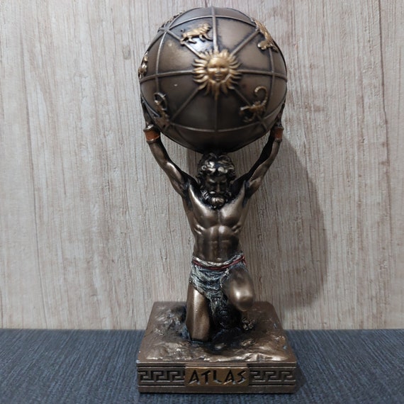 ブロンズ アトラス像 天球儀 オブジェ 高58cm ギリシャ神話 クラシック ブロンズ アトラス像 天球儀 オブジェ 高58cm ギリシャ神話 クラシック