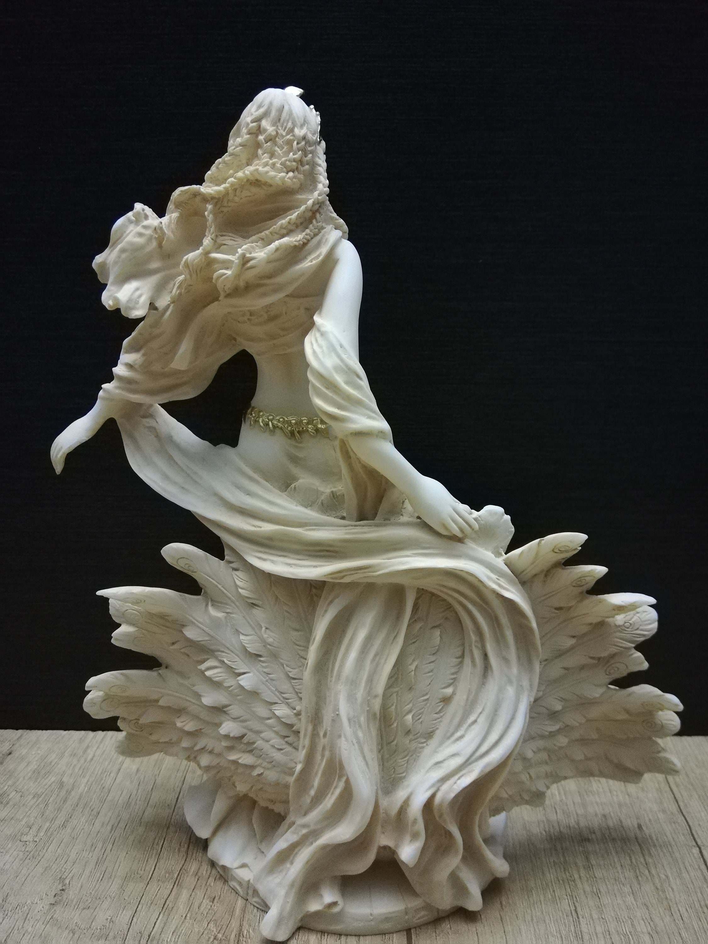 ヘラ像：ギリシャの女神アラバスター彫刻、ギリシャ製（10.03インチ