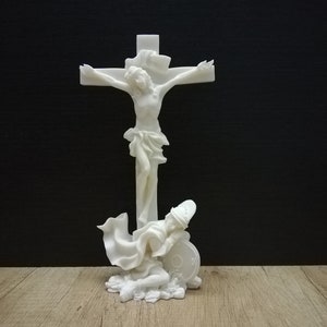The Crucifixion of Jesus 25.5cm - 10in  Alabaster Handmade Sculpture Free Shipping - Free Tracking Number