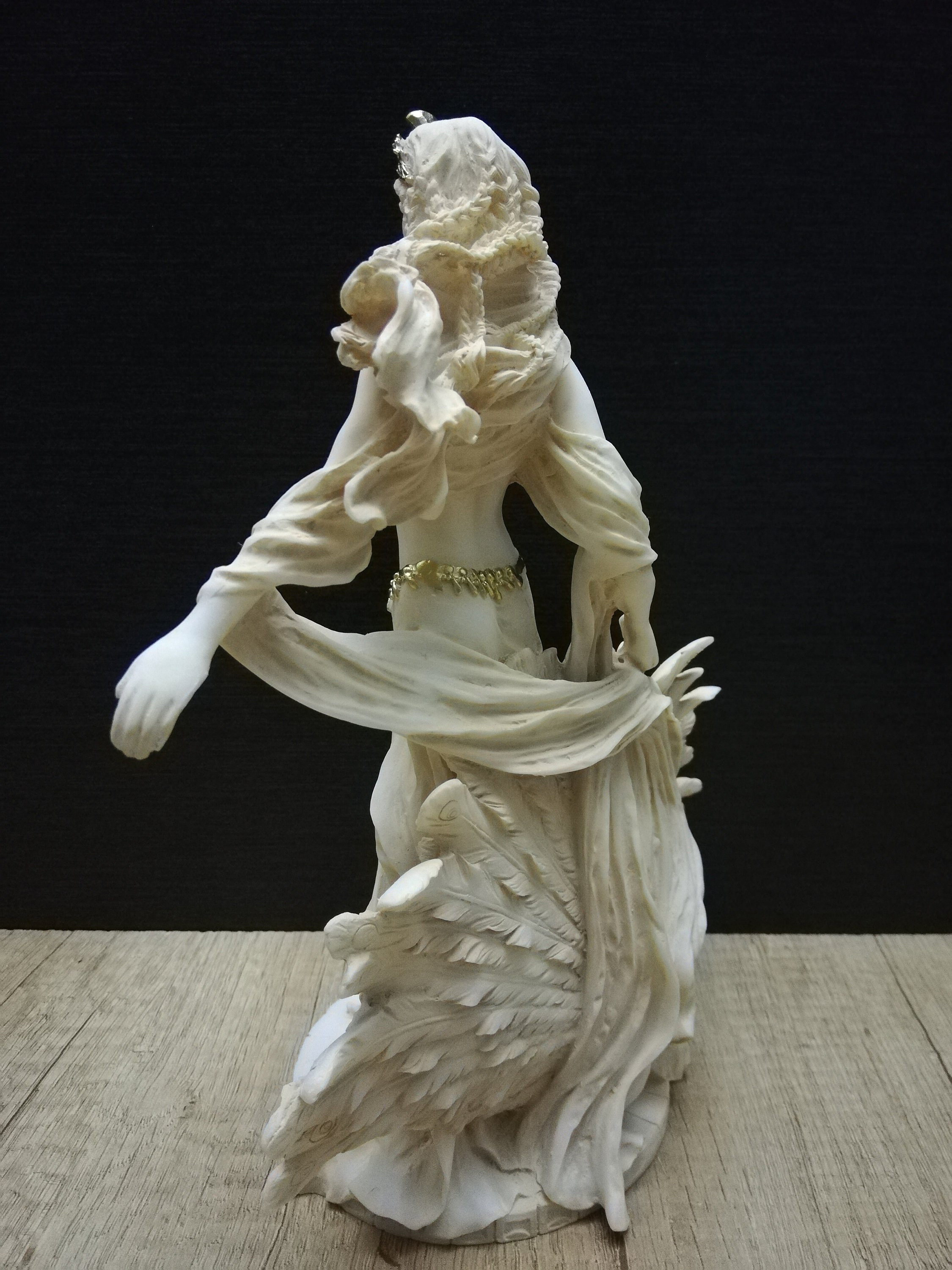 ヘラ像：ギリシャの女神アラバスター彫刻、ギリシャ製（10.03インチ