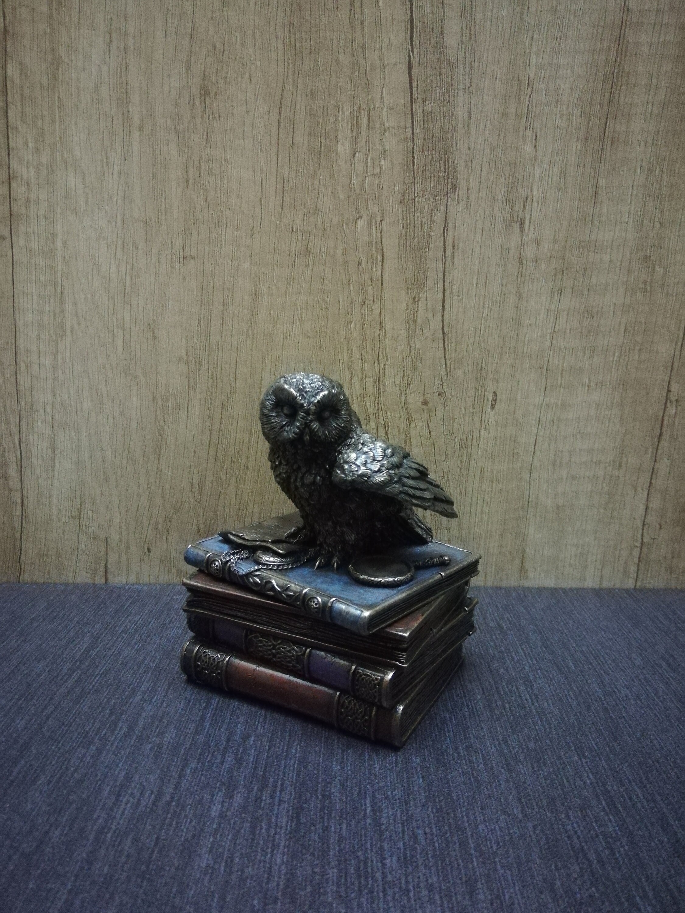 Bronze Owl Jewelry Box: Symbol of Wisdom, Veronese Design