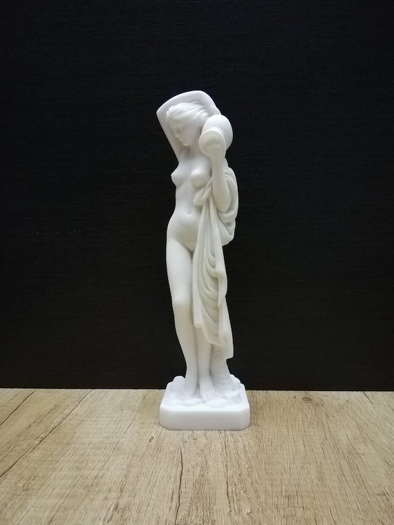 Nude Female Woman Holding a Jug 26.5cm - 10.43in White Marble
