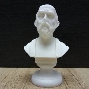 Hippocrates The Father of Medicine Bust Head 10.5cm-4.13in Handmade Marble Cast Sculpture Free Shipping - Free Tracking Number