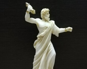 手作りアラバスターゼウス彫刻：ギリシャ神の像（16 cm） - Etsy 日本