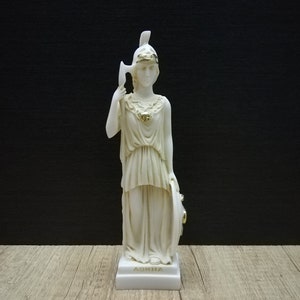 Athena Pallas Ancient Greek Roman Goddess Athena 19.5cm - 7.67in Alabaster Handmade-Handpainted Statue Free Shipping - Free Tracking Number
