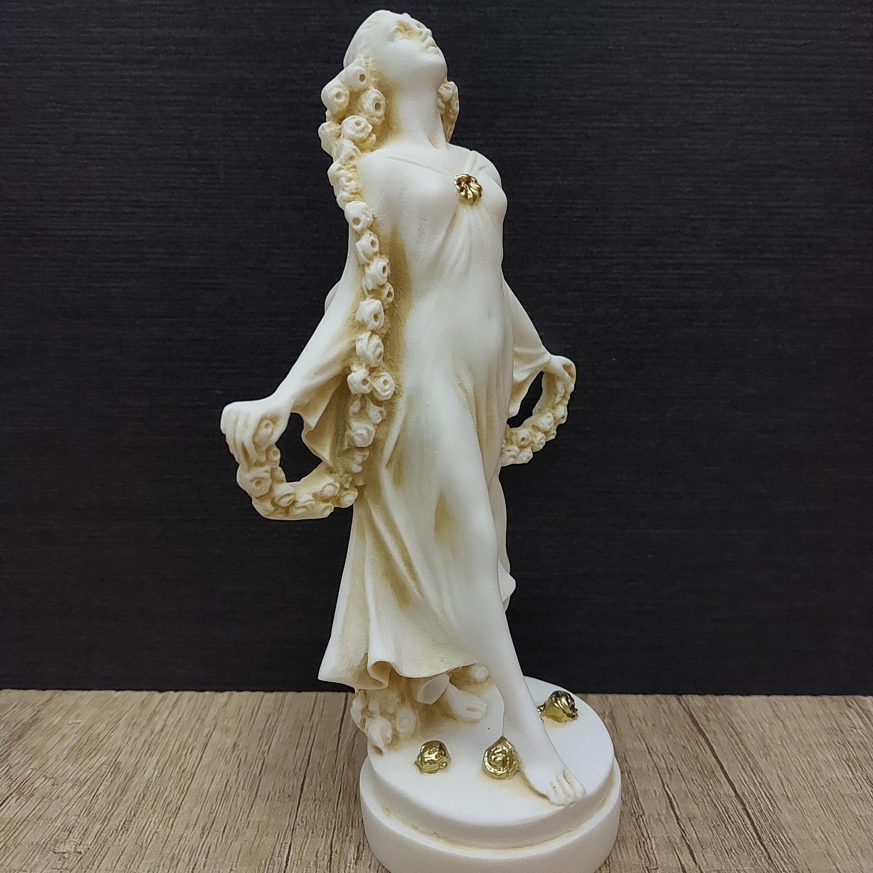 ペルセポネのアラバスター彫刻：ギリシャの女神像、クレタ島で手作り