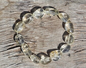 Natural Citrine Tumbled Beaded Bracelet