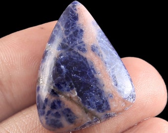 Piedra de bolsillo de sodalita de grado A: alivia la ansiedad y facilita la comunicación.