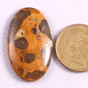 Red Bauxite Gemstone Cabochon: Loose Pendant Stone for Jewelry Making