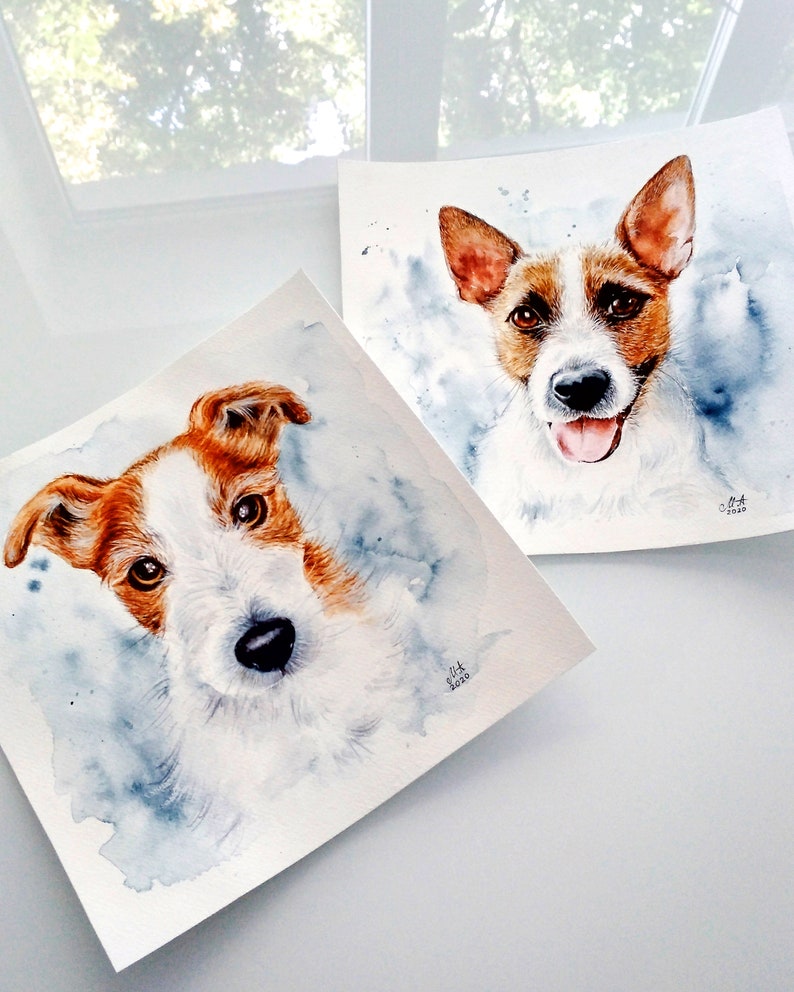 Pet parent gift Custom dog painting from photo Watercolor Cocker Spaniel portrait