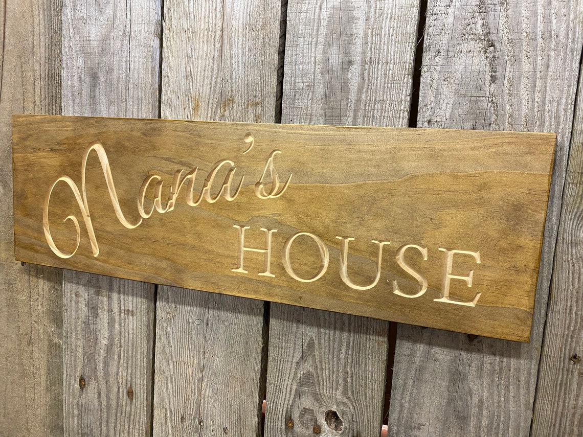 Nana's House Sign Wood Sign Home Décor Rustic Décor Etsy