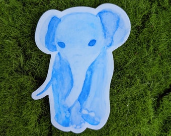 Watercolor Elephant Vinyl Sticker