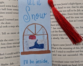 Let It Snow Watercolor Bookmark