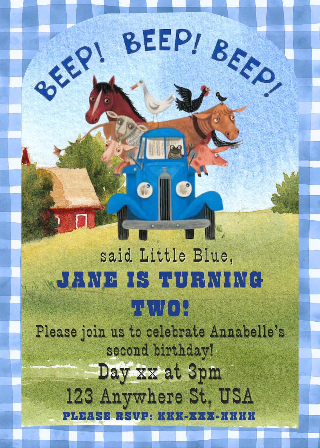 Little Blue Truck Birthday Invitation Beep Beep Beep Said Little Blue little-blue-truck-birthday-invitation-beep-beep-beep-said-little-blue