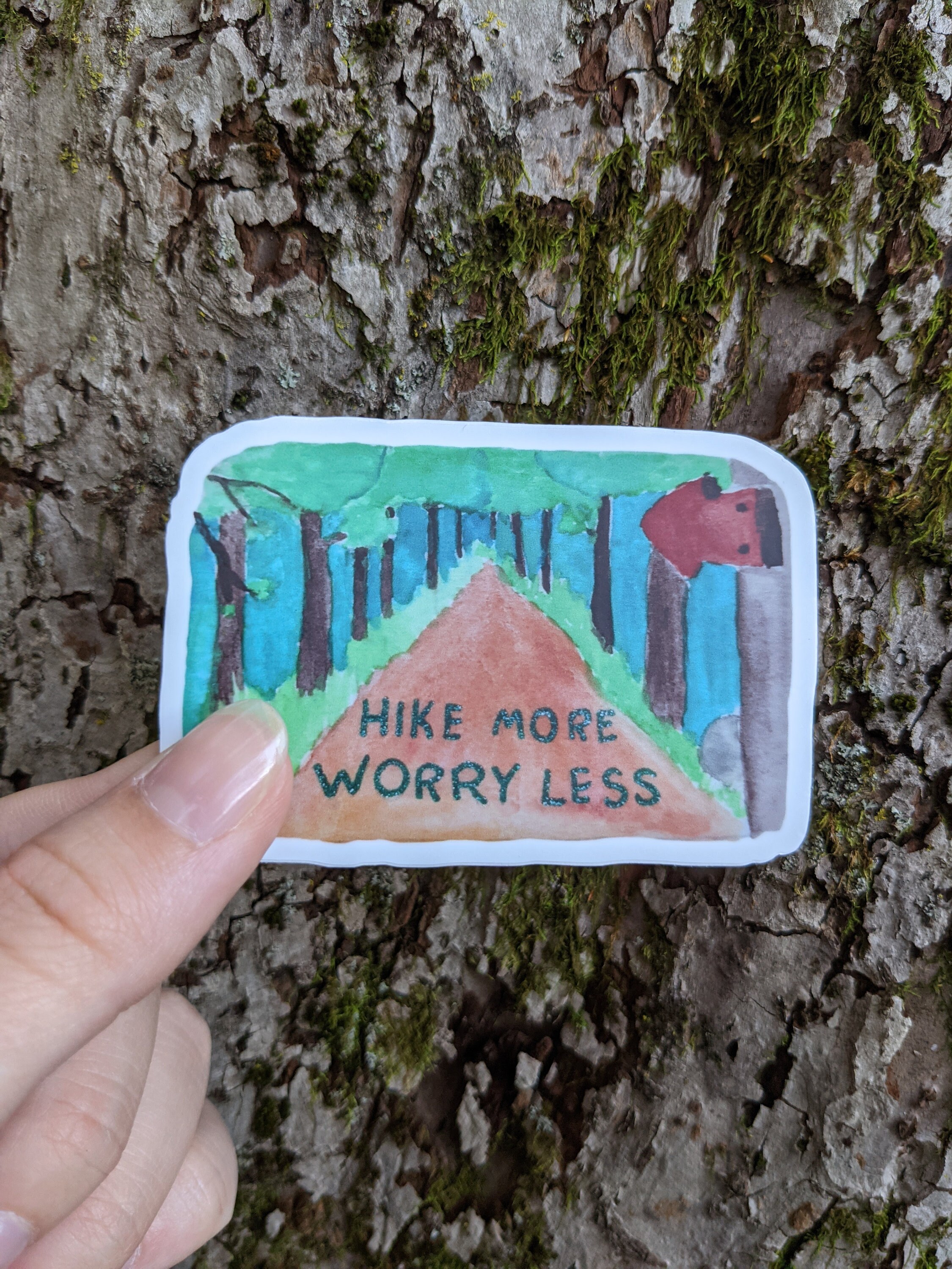 Hike More Worry Less Vinyl Sticker Etsy