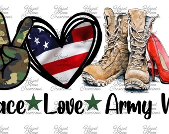 Love Army Svg Etsy