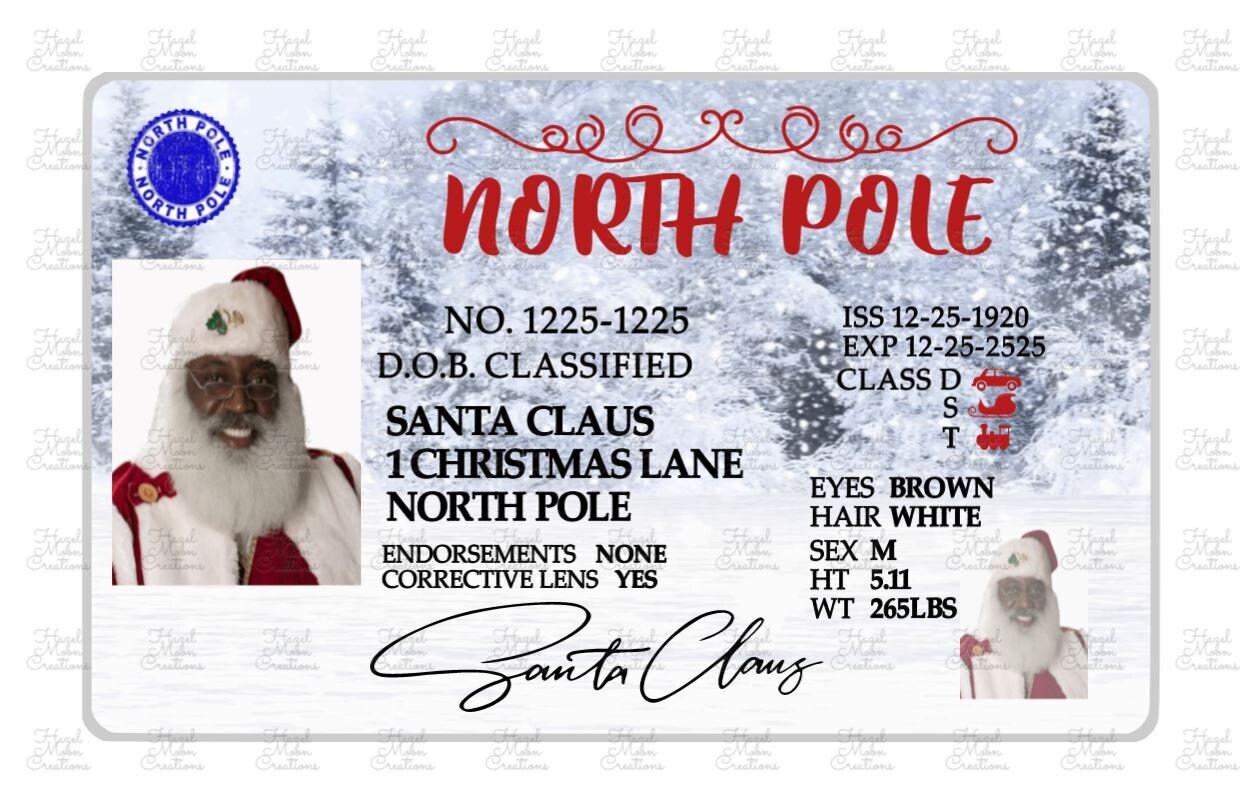 Brown Santa Claus License PNG & JPG/ Sublimation/ Instant | Etsy