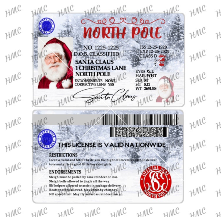 10 License Bundle Deal Santa Claus License png Elf ID | Etsy