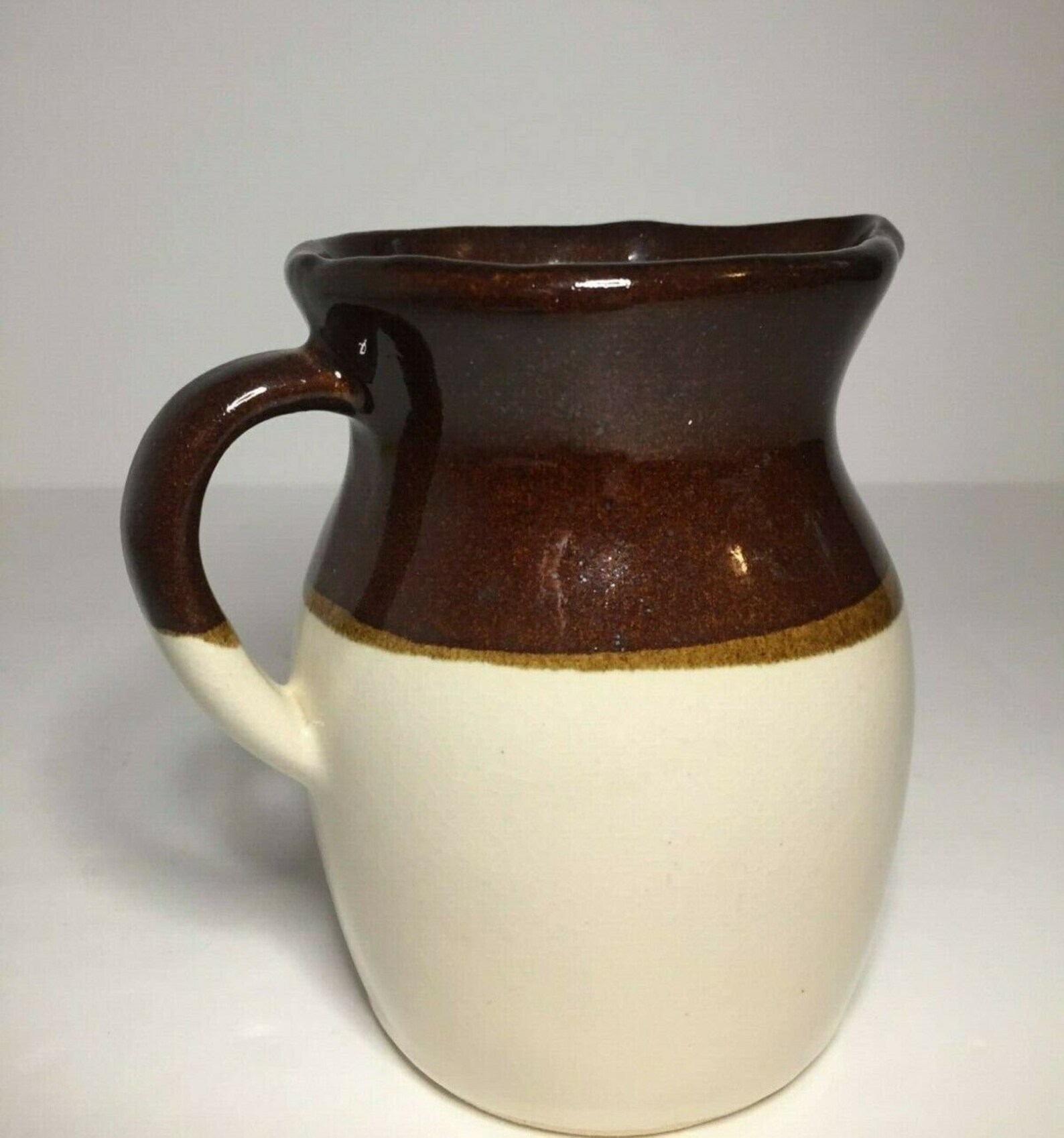 R.R.P. Co Roseville Ohio Pottery Pitcher 5 Tall Brown & | Etsy
