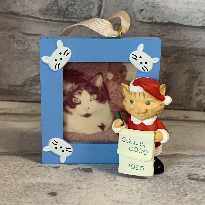 Hallmark Keepsake Ornament Special Cat Photo Holder 1995 Good Etsy