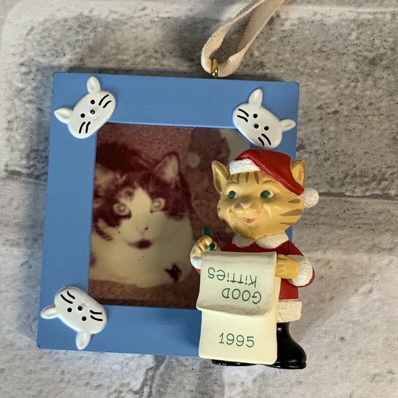 Hallmark Keepsake Ornament Special Cat Photo Holder 1995 Good Etsy
