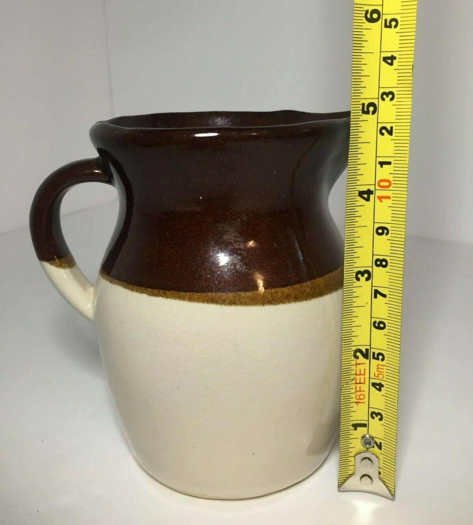 R.R.P. Co Roseville Ohio Pottery Pitcher 5 Tall Brown & Etsy