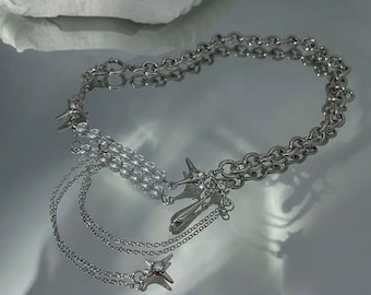Gargantilla de estrella Y2K, collar alternativo grunge