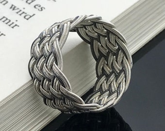 Mens Silver Ring, Silver Ring for Men, Woven Sterling Silver Ring, Ring Woven Silver, Woven Silver Ring for Men, Mens Silver Ring, Mens Ring