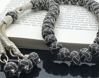 Solid Silver Islamic Rosary, Mens Islamic Prayer Beads, Sterling Silver Rosaryfor Men, 33 Beads Silver Tesbeeh, Subha Misbaha, Silver Tasbih