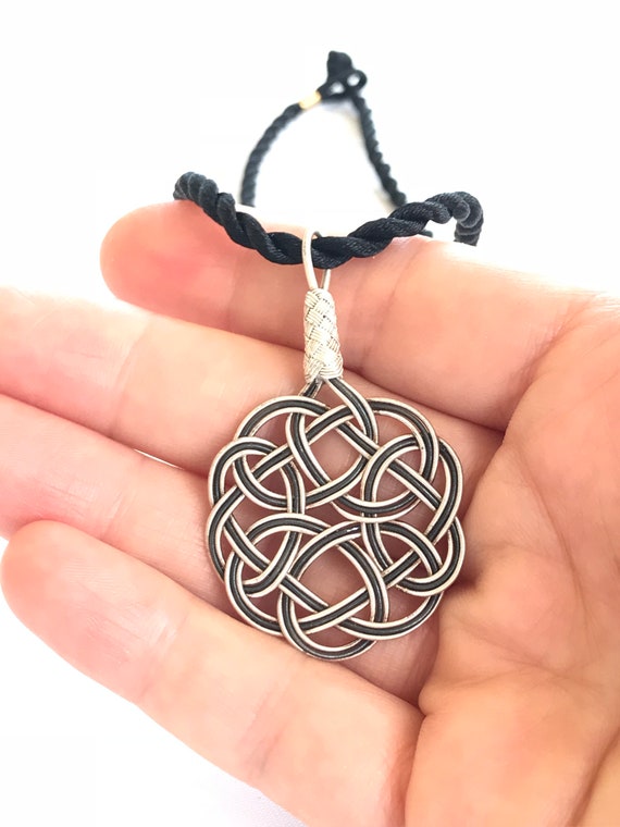 Sterling Silver Celtic Trinity Knot Heart Necklace