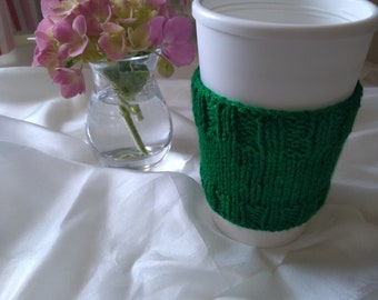 Eco Friendly Cup Sleeve Green Medallion Coffee Sleeve Reusable Cup Cozy