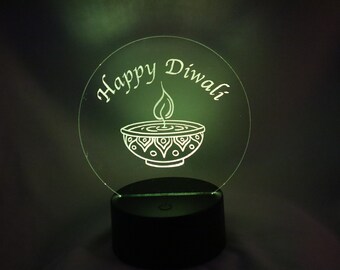 Happy Diwali LED Lamp | Remote Control Night Light | Diwali Home Decor | Indian Festival Gift