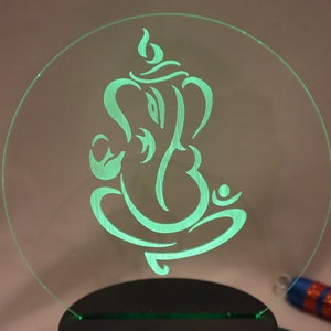 Ganesh LED Light, Diwali Lamp, Light Up Ganesha, Ganesh Night light, Ganesh home decor, Mandir light