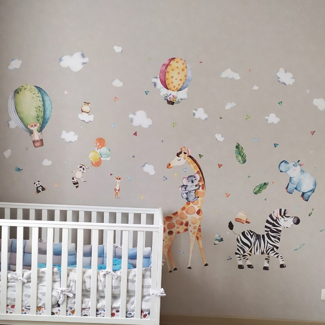 Animal Crossing Wall Decal Africa Wall Decal Nursery Wall Art Playroom