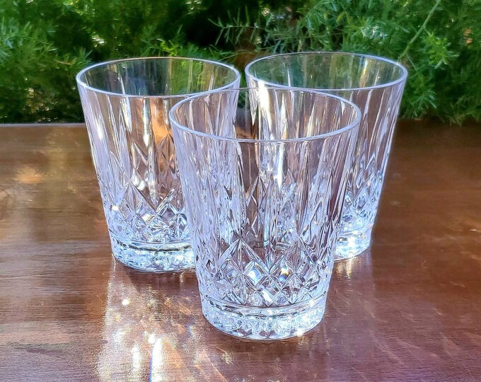 3 GODINGER DOUBLE OLD Fashioned Bar Glasses Shannon Slovakia Criss