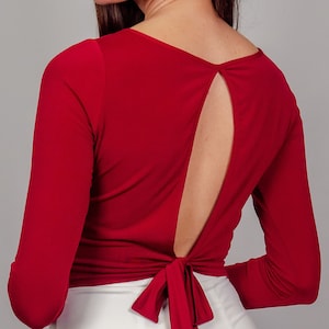 Chique Dancewear Joy - Tied Back Tango Top , Elegant Top, Casual Top, Party Top