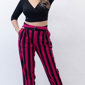 Tango Pants For Women / Fuchsia With Black Lines
