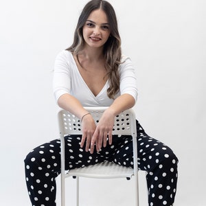 Tango Pants For Women / Black With White Dots