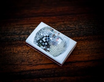 Disco Ball Matchbox, Retro Disco Matches, Fun Candle Accessory, Groovy Party Gift