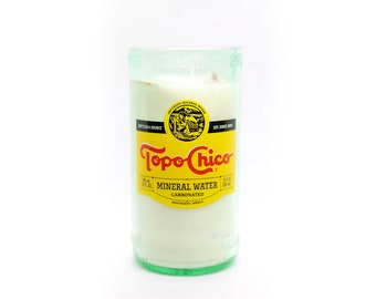 Topo Chico Umgenutzte Soja Kerze | Handgefertigt mit natürlichen Zutaten