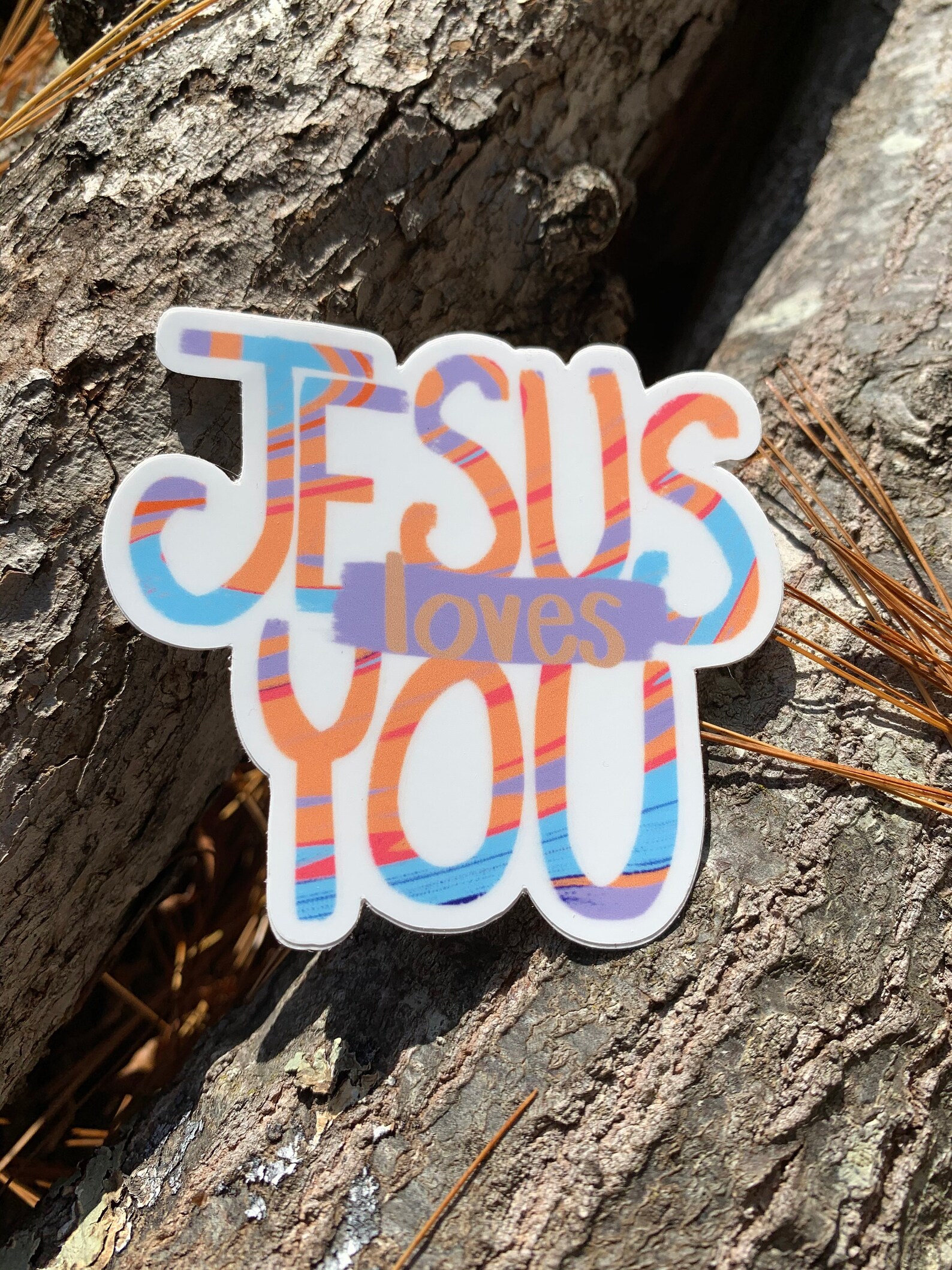 Jesus Loves You Sticker/christian Sticker/faith Sticker/die Etsy