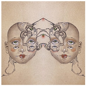 Migraine baby| Illustration artwork | Original drawing| psychedelic face print