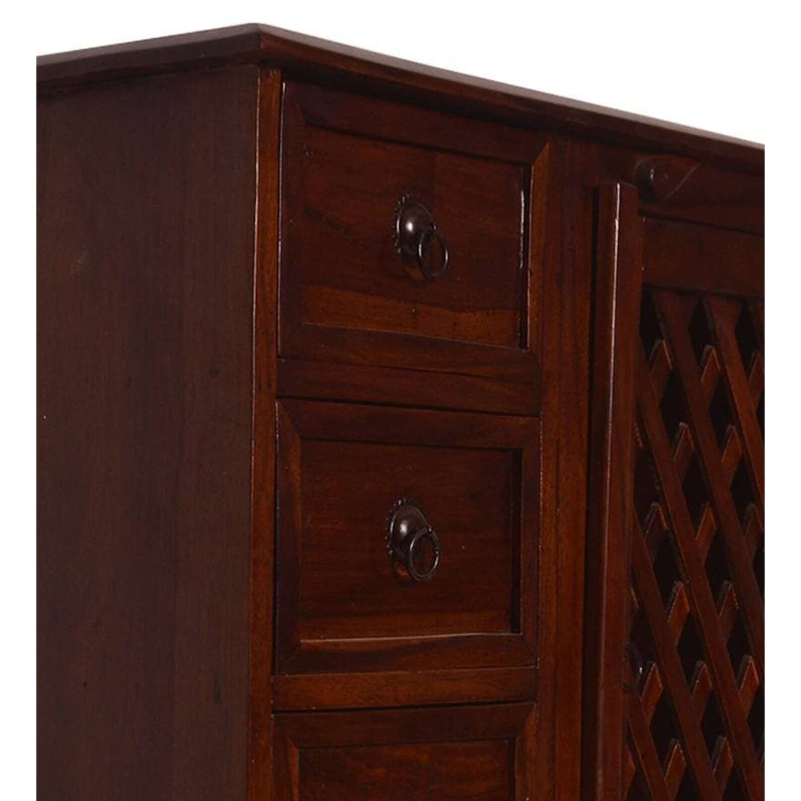 Sheesham & Mango Wood Kitchen Cabinet in Brown/wall Brackets, for Home Wall Decor and Wall ...