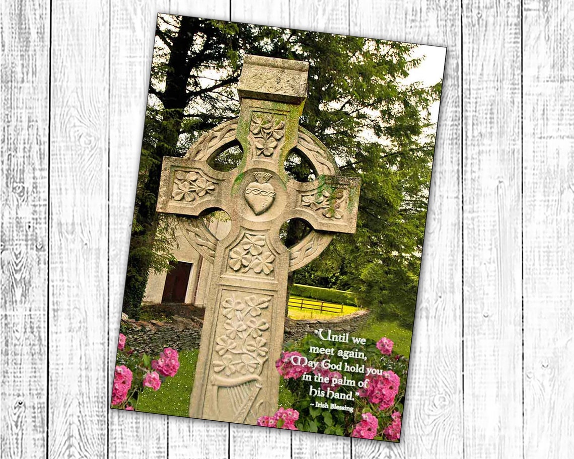 Irish Sympathy Celtic Cross Irish Sympathy Card Irish Etsy