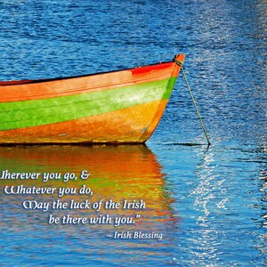Luck of Irish Retirement Karte mit Anns Foto! "Wo auch immer du hingehst und was auch immer du tust, Möge das Glück der Iren mit dir da sein."
