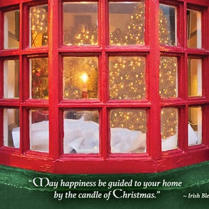 Ierse kaars van Kerstmis, Ierse kerstkaart, Ierse zegenkaart, Ierse fotokaart, Eco-vriendelijke kaarten, Ierse kerstkaart, Killarney