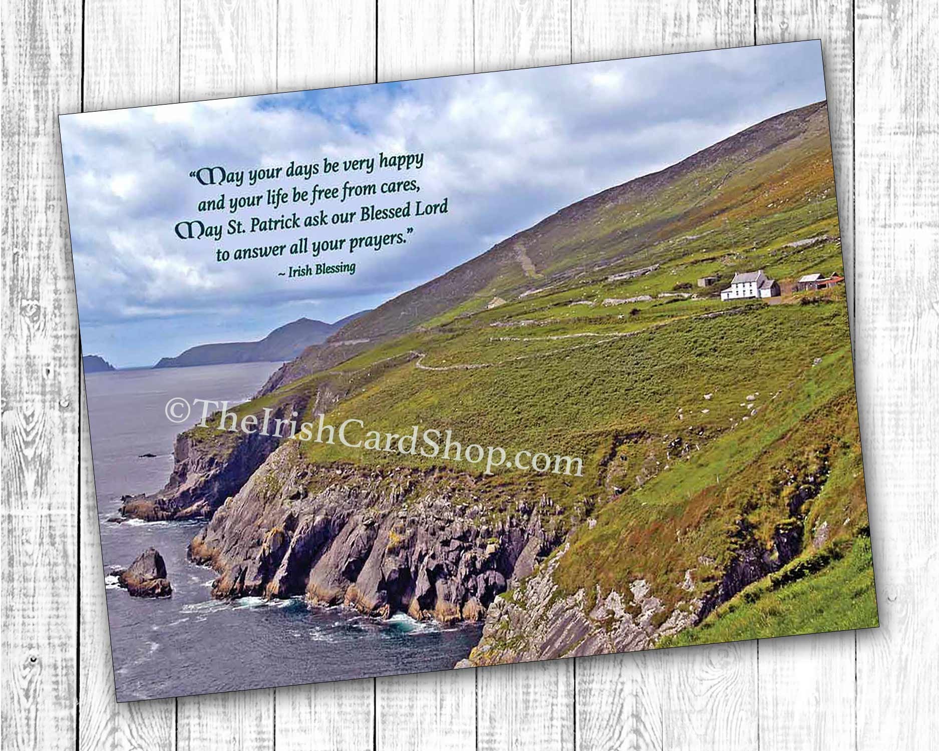Irish Blessing Birthday, Irish Birthday Card, Irish Blessing, Eco