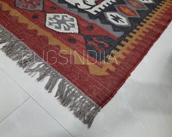 Wool jute rug/ Modern Interior/ Home Décor /Anti Slipery Handmade Rug /wool jute rug / handmade rug / living room rug / Vintage Area Rug