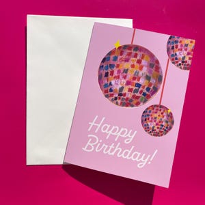 Disco Girl Birthday Card - Greeting Cards (5X7) Lustige, schrullige und coole Karten